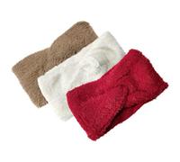 FRCOLOR 3pièces Bandeaux Large Pour Cheveux Maille Tricotée Hiver Serre-tête Chaud Et Confortable Pour Femmes Et Filles Accessoire Épais Et Douillet Pour Tenue Hiver