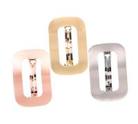 FRCOLOR 3pièces Barrette à Cheveux Géométrique Simple Pince à Cheveux Forme Avec Finition Satinée