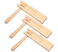 FRCOLOR 3pièces Cliqueur Bois Rotatif Matraca De Jouet Sonore Jouet à Cliquet pour Garçon Fille De Cliquets Bois Instruments De Musique à Main