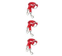 FRCOLOR 3pièces Double Laisse Nylon pour Promener Chiens Système Anti-enchevêtrement pour Petits Animaux Rouge