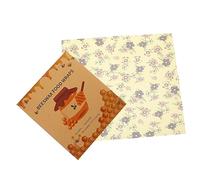 FRCOLOR 3pièces Emballages Cire Abeille Réutilisables Emballages de Cuisine pour Bols Conservation Alimentaire Maison Tissu Ciré