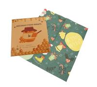 FRCOLOR 3pièces Emballages Cire Abeille Réutilisables Pack pour Conservation Alimentaire Couvre-Bol Et Écologique pour Cuisine Maison