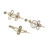 FRCOLOR 3pièces Épingles à Cheveux Chinoises Alliage Set de Épingles Rétro pour Coiffure Viking Vintage Style Ancien Ornements de Cheveux pour Mariage