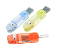 FRCOLOR 3pièces Goupillon Pliable pour Nettoyage de Biberons Brosse Multi-usages pour Rainures et Parois de Bouteilles Lot de Brosses de Nettoyage