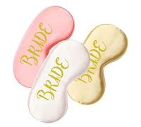 FRCOLOR 3pièces Masque De Sommeil Soie Pour Mariage Masque Occulteur Pour Yeux Bride Et Bridesmaids De Fête Élégantes Ajustable Et Confortable Parfait Pour