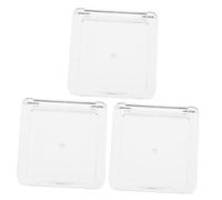 FRCOLOR 3pièces Mélanger Palette Carrée Transparente Boîte Vide Pour Organisateur De Maquillage Faire Blush Facile