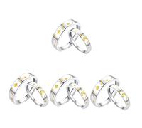 FRCOLOR 4 Ensembles Bague De Couple Anneau Bagues De Couple Réglables Bagues De Couple Assorties Bagues D'amoureux Quelques Bagues Bague Réglable Bagues De Couples Cuivre 2 Pièces * 4