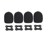 FRCOLOR 4 ensembles Protections Microphone Épaissies Mousse et Anneaux Caoutchouc Accessoires Microphone Antidérapants et Chute pour Micro Standard Utilisation Ktv Interview et Scène