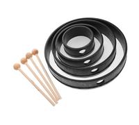 FRCOLOR 4 ensembles Sets de Tambours à Main Bois pour Garçon Fille Instruments de Percussion Orff Bois Naturel pour Éducation Musicale Précoce Instruments de Musique pour Développement