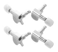 FRCOLOR 4 Ensembles Tuning Pegs For Ukulele Small Button Tuners Angled Full Enclosed Metal String Key Replacement For Banjo And Acoustic Instruments Beginners And Professionals