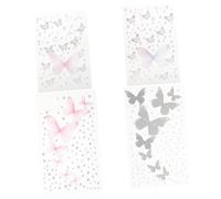 FRCOLOR 4 Feuilles Strass pour Ongles Autocollants Breloques Cristal Bijoux Adhésifs pour Visage Décorations Brillantes pour Maquillage