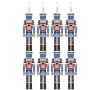 FRCOLOR 4 Paires de Boucles D’Oreilles Casse-Noisette en Bois Coloré Légères et Pendantes Bijoux de Noël pour Femmes Design Festif Présent Original pour Fêtes D’Hiver Bleu