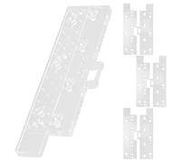 FRCOLOR 4 Paires Languettes de Réparation Transparentes en Plastique | Pièces Discrètes, Compatibilité, pour Rail de Tête et Maintenance, Usage Appartement ou Bureau