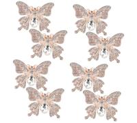 FRCOLOR 4 Paires Pince à Chaussures En Strass Chaussures De Mariée Charme Bal De Talons Haut Clips De Chaussures Embellissements Chaussures De Mariage Doré Alliage
