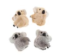FRCOLOR 4 Pièces Accessoires Pour Cheveux Bijoux De Cheveux Clip De Koala Un Ruban à Cheveux Koala Clips Peluche Koala Pince à Cheveux En Peluche Charme De Cheveux Barrettes Laine D'agneau