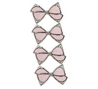 FRCOLOR 4 Pièces arc en épingle à cheveux Mariage enfant en bas âge floral décoratif filles Barrette arcs de cheveux de petite fille accessoires de cheveux cristal rouge
