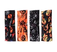 FRCOLOR 4 Pièces bandeau d'halloween roulettes pliables roulettes amovibles décor service couvercle pivot bandeau halloween costume halloween de citrouille noué polyester