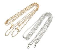 FRCOLOR 4 Pièces Bandeau hair charms hair toppers fashion charm lc fiesta casque d'or chaîne de tête de mariée Tiare chaîne de tête étincelante de strass alliage Silver