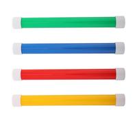 FRCOLOR 4 pièces Bâtons de Relais pour Garçon Fille Kit Colorées Rouge Jaune Bleu Vert pour Courses Scolaires Matériel Sportif pour Jeux Extérieurs et Éducation Physique