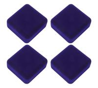 FRCOLOR 4 Pièces Boîte de Présentation pour Badges et Médailles | Surface Inclinée avec Couvercle, Doublure Floquée en Velours, Rangement Sécurisé pour Événements et Occasions