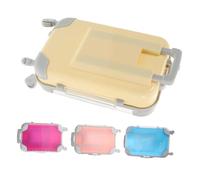 FRCOLOR 4 Pièces Boîtes à Bonbons Valise Miniatures Étui Maquillage Rigide Voyage Rangement Cosmétiques Léger avec Trolley et Roues Organisation Maquillage et Bijoux