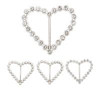 FRCOLOR 4 Pièces boucles de robe clips châle chandail pour femmes clip écharpe strass fermoir foulard strass curseur boucle strass pince à foulard multifonction Clips d'écharpe le fer