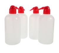 FRCOLOR 4 Pièces Bouteille 500ml de Plastique Recharge pour Lampe à Huile | Bec Précis, Repères Clairs, Remplissage Contrôlé, Usage pour Lampes à Huile et Lanternes de Camping