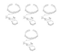 FRCOLOR 4 Pièces Bracelet Élégant Anneaux Liés Poignet pour Accessoire de Mode Unique