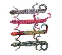 FRCOLOR 4 pièces Bracelets à Claquer Reptile Lot de Bracelets Animal Lizard Snap Cool pour Fête Danniversaire Garçon Fille Accessoires Party Favor Thème Reptile Halloween