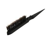 FRCOLOR 4 pièces Brosse à Cheveux Poils de Sanglier pour Coiffure Bouclée Peigne à Trois Rangées pour Salon et Usage Domestique Manche Long Ergonomique et Stimulant le Couleur Aléatoire