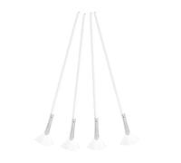 FRCOLOR 4 Pièces Brosse à Masque Pinceau De Maquillage Surligneur Maquillage Pinceau Éventail Brosse Faciale Pour Masque Pinceaux Éventails Pour Le Visage Brosse En Éventail Nylon Blanche