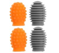 FRCOLOR 4 pièces Caps Silicone pour Embouts de Baguettes de Batterie Protection Antichoc Bruit pour Accessoires de Percussion pour Pratique et Entraînement