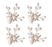 FRCOLOR 4 Pièces Clips pour Chaussures Forme de Fleur Ornements Amovibles pour Chaussures à Talons Hauts Accessoires de Mariage Cérémonie Ajustables Selon les Besoins