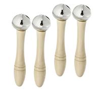 FRCOLOR 4 pièces Cloches à Main Musicales Instrument de Percussion Polyvalent pour Écoles et Fêtes Jouets Déveil pour Cadeau Musical Décoratif