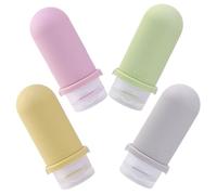 FRCOLOR 4 Pièces conteneur de voyage pour shampoing bouteille reutilisable kit voyageur contenant de lotion vide liquide contenants format voyage bouteilles format voyage Gel de silice