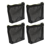 FRCOLOR 4 Pièces De Rangement en Filet De Rangement De Voyage Sacs De Rangement pour Les Voyages De Voyage pour Liquides Petite Trousse De Maquillage Transparente Engrener
