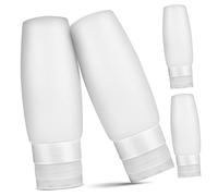 FRCOLOR 4 Pièces Embouteillée Pochettes De Voyage pour Liquides Flacons Pulvérisateurs Bouteilles De Shampoing Bouteilles De Toilette De Voyage Distributeur Recharge Gel De Silice Blanche