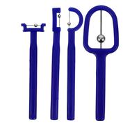 FRCOLOR 4 pièces Entraîneur de Pointe de Langue Portable pour Garçon Fille et Adultes Outil de Rééducation Musculaire Orale Plastique Bleu pour Amélioration Flexibilité et Thérapie Parole