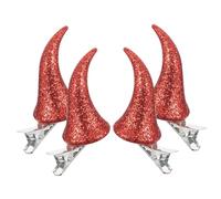 FRCOLOR 4 Pièces épingle à cheveux en corne du diable cornes cosplay Barrette Goth costume halloween déguisement halloween pince à cheveux halloween épingle à cheveux d'Halloween Plastique