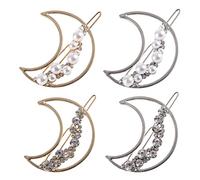 FRCOLOR 4 Pièces épingle à cheveux hairpin barrette hair bow hair toppers hair charms perle stickers bandeau Perles gemmes de cheveux coiffure femme décors de cheveux creux Alliage de zinc