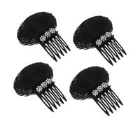 FRCOLOR 4 Pièces Épingle à Cheveux Voile De Mariée Décoration De Mariée Peigne à Cheveux Décoratif Voile De Mariage Cathédrale Décoration De Mariage Décoration En Strass Robe Black Métal