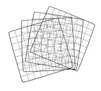 FRCOLOR 4 Pièces Feuille de Clôture pour Animaux de Compagnie 35x35 Cm en Fer Noir Épais, Accessoires pour Cage DIY, Parc à Jeux pour Chiens et Lapins, Panneau Grillage Robuste