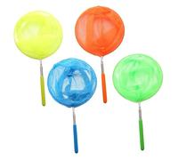 FRCOLOR 4 pièces Filets Télescopiques pour Garçon Fille Lot de Filets de Capture Insectes Colorés Jaune Orange Bleu Vert pour Garçons et Filles Outils de Plein Air pour Attraper et