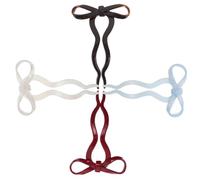 FRCOLOR 4 Pièces French Hair Pins With Bow Accent U Shaped Wave Pattern Clips For Secure Hold And Comfortable Styling Lightweight Hair Accessories For Women And