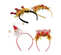FRCOLOR 4 Pièces Lightweight Glitter Ornament Hair Accessories For Women Men Comfortable Flexible Party Supplies And Photo Props For Holiday Celebrations