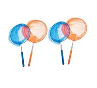 FRCOLOR 4 pièces Lot de Filets Télescopiques Extensibles pour Garçon Fille Filet Attrape Insectes et Outil Acier Inoxydable pour Exploration Plein Air