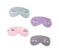 FRCOLOR 4 Pièces Masque de Nuit Multifonction avec Bandeau Arc Ciel pour Filles Masques de Sommeil et Patches Yeux Couverture Confortable pour Sommeil Réparateur Couleur
