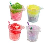 FRCOLOR 4 Pièces Miniature Boissons Lumineuses Décor Maison de Poupée Accessoires DIY Créatifs pour Cuisine Miniature Modèle