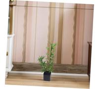 FRCOLOR 4 Pièces Miniature Dollhouse Plants Set Realistic Faux Bamboo Monstera Leaf Bonsai Potted Models for Living Room Bedroom DIY Scene Decoration