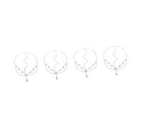 FRCOLOR 4 Pièces ornement de front en strass de mariée faire la fête bandeau cheveux accessoire cheveux Accessoires de cheveux des filles chaîne de tête de strass Métal